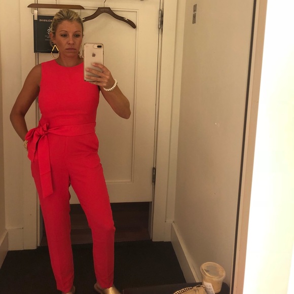 banana republic pink jumpsuit